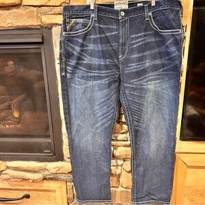 Ariat Men's Dark Blue Relaxed boot cut Jeans men’s size 44/30